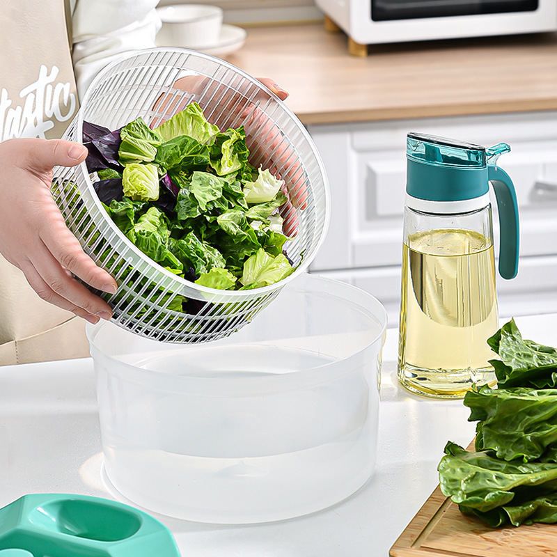 High Quality Fruits and Vegetables Strainer Manual Dryer Tools High Capacity Quick Dry Salad Spinner