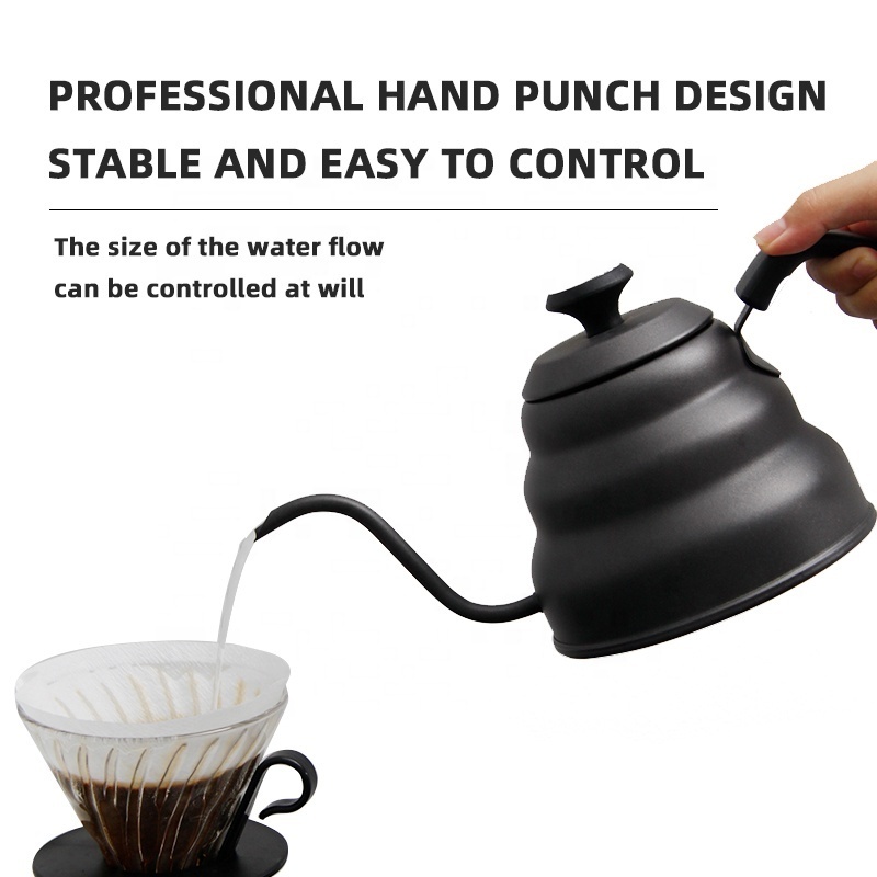 New Top Seller Stainless Steel Cloud Shape Tea Drip Pour Over Gooseneck Kettle Coffee Pot