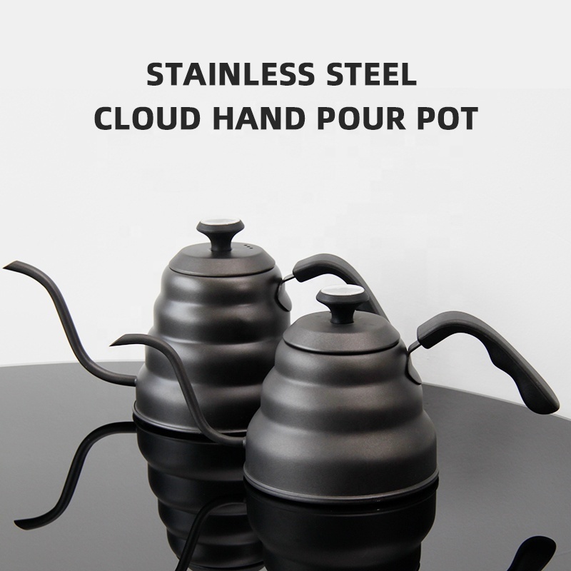 New Top Seller Stainless Steel Cloud Shape Tea Drip Pour Over Gooseneck Kettle Coffee Pot