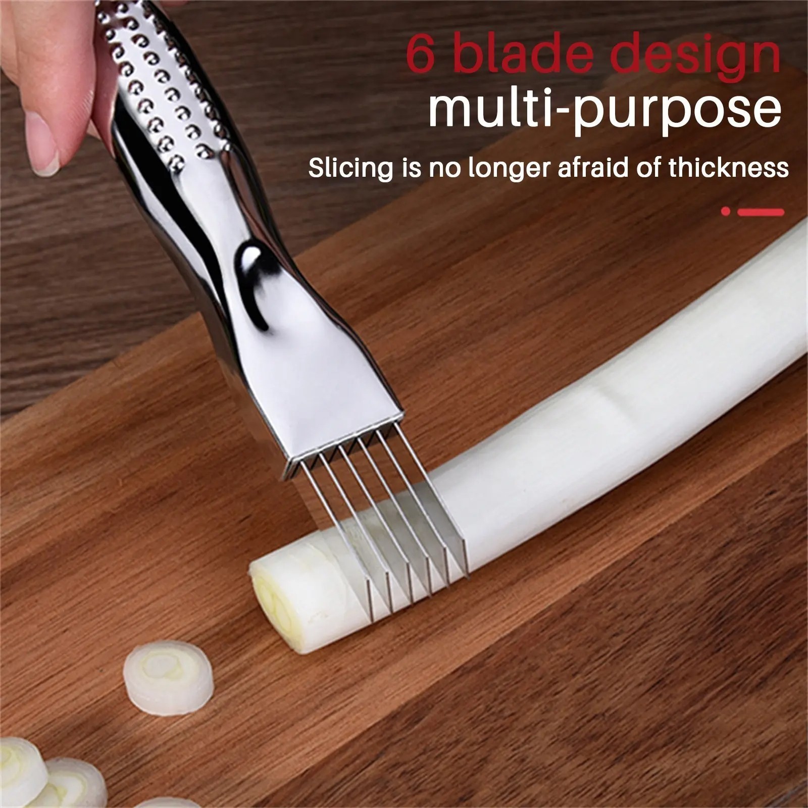 Creative Multi-Function Vegetable Cutter Shred Scallion Cutter Knife Stainless Steel Scallion Cutter