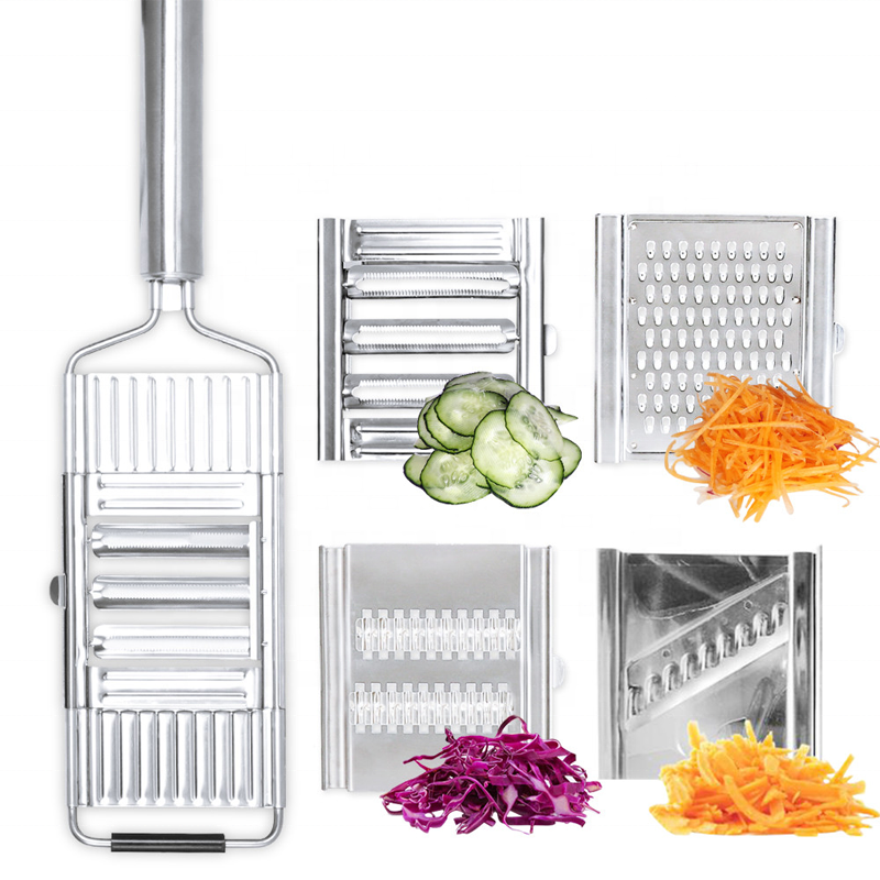 Shredder Cutter Stainless Steel Portable Manual Vegetable Slicer Easy Clean Grater with Handle Multi Purpose Home Kitchen Tool