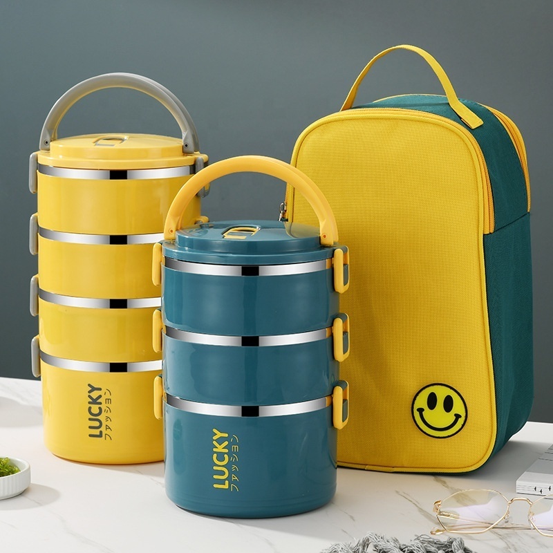 New Arrival Stainless Steel Thermal School Kids Children Tiffin Bento Lunch Box With Lunch Box Bag