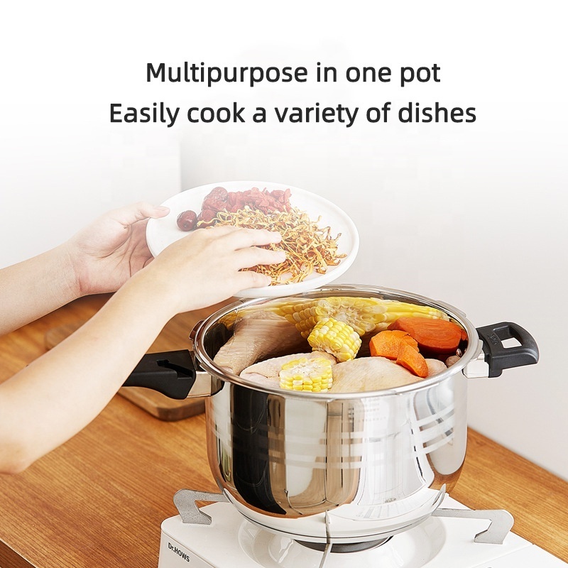 High Quality 304 Stainless Steel Rice Cooker 18-24cm Multifunctional Induction Pressure Cooker