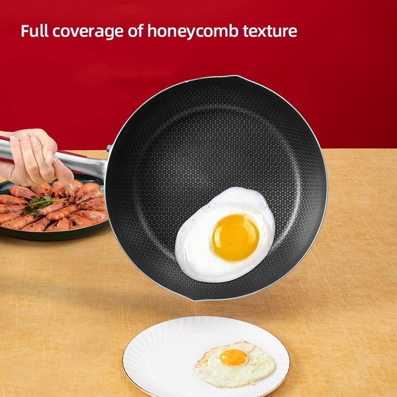 Good Quality Triply Stainless Steel Cooking Pan Induction Cooker Fry Pan Nonstick Frying Pans