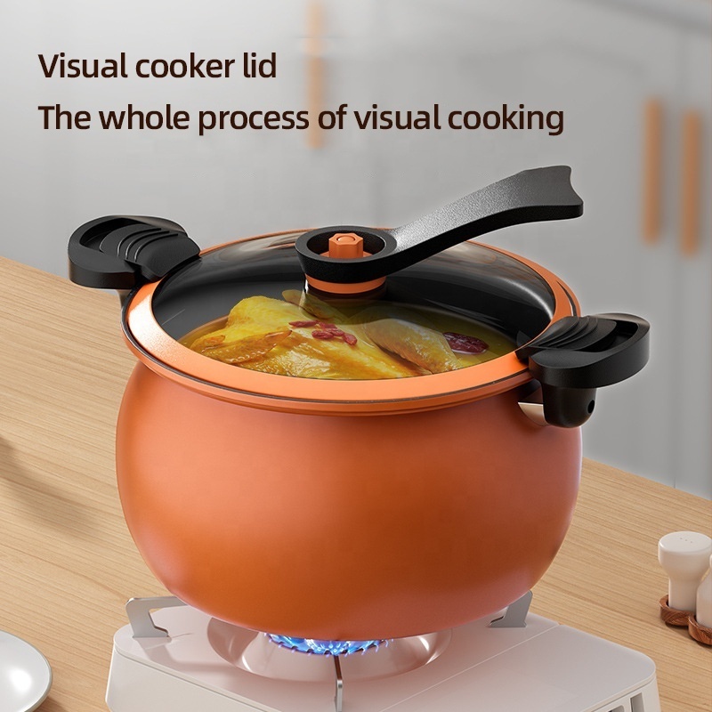 Multifunction 28cm Non-stick Pressure Cookers Cooking Pot Soup Pot Cast Iron Micro Pressure Cookers