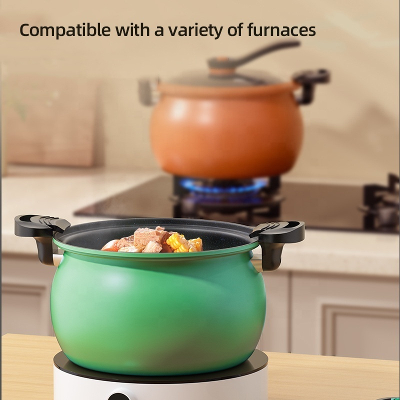 Multifunction 28cm Non-stick Pressure Cookers Cooking Pot Soup Pot Cast Iron Micro Pressure Cookers