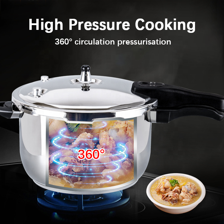 Best Selling Multiple Sizes Cooking Pot Pressure Cookers Silver Soup Pot 18/8 Stainless Steel Pressure Cookers