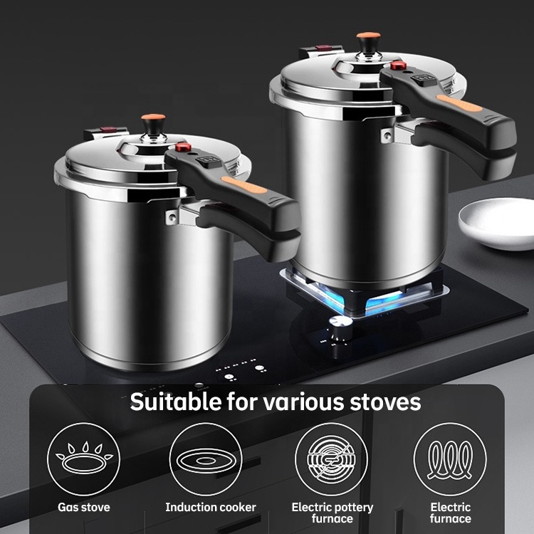 Kitchen Cookware Energy Saving Gas Induction Cooker Soup Pot Eco-friendly 304 Stainless Steel Pressure Cooker