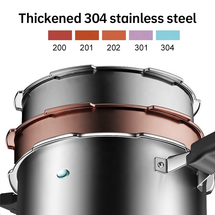 Kitchen Cookware Energy Saving Gas Induction Cooker Soup Pot Eco-friendly 304 Stainless Steel Pressure Cooker