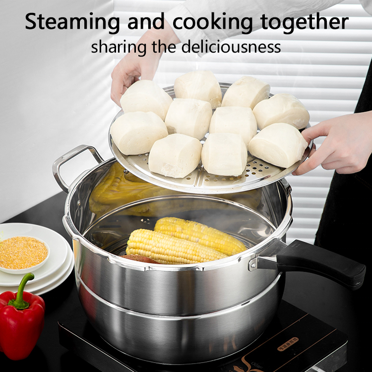 Wholesale Energy Saving Gas Induction Pot Cooker Cookware Soup Pot Stainless Steel Cocotte Minute High Pressure Cooker