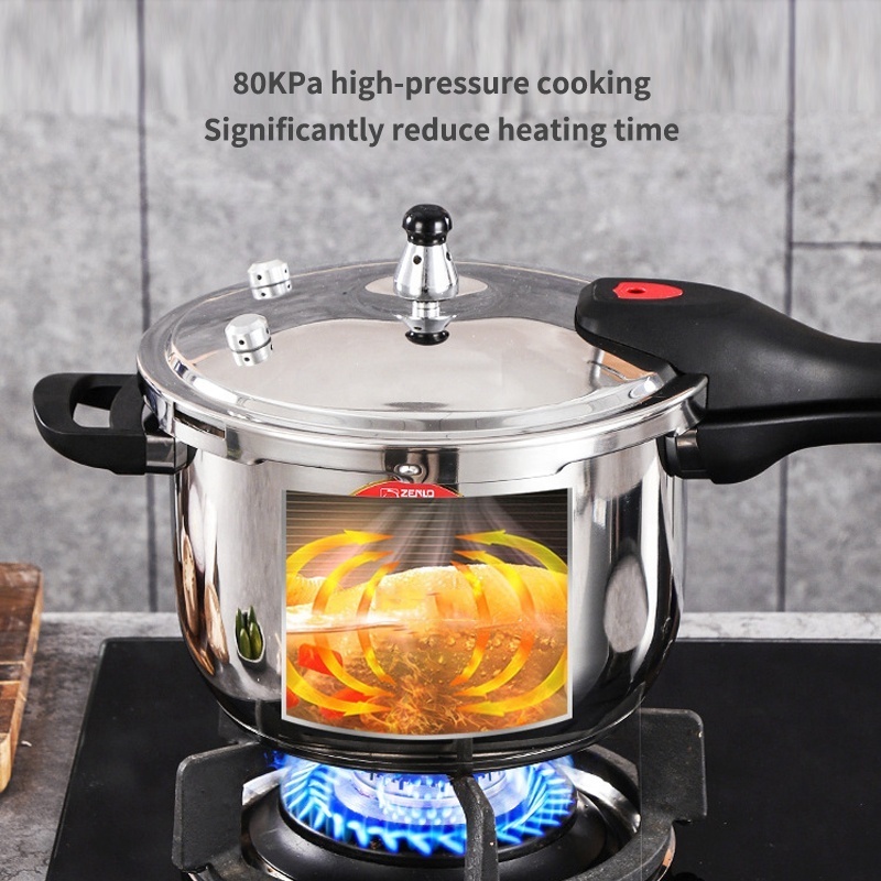 New Arrival Cookware Multisize Kitchen Cooking Pot Double Bottom Induction Pressure Pot Stainless Steel Pressure Cooker