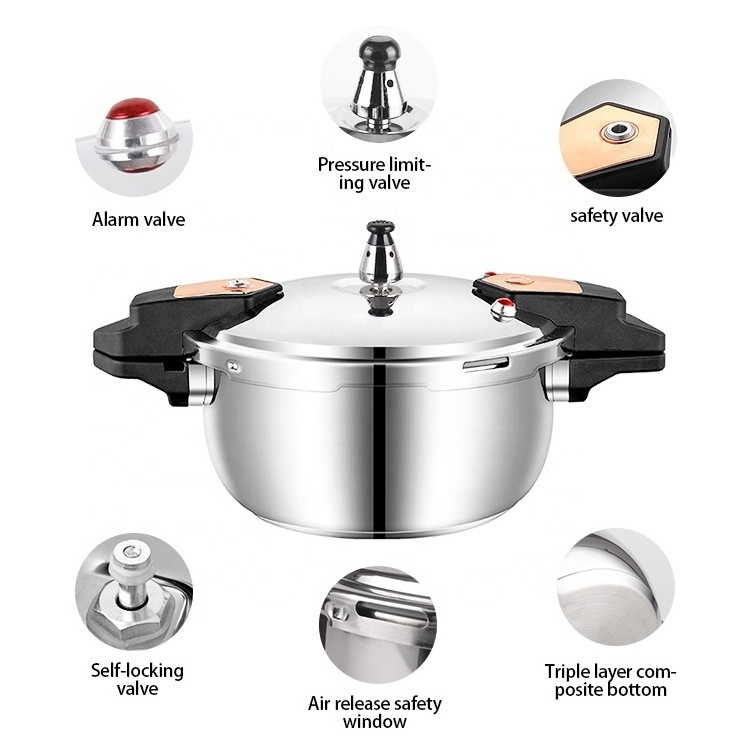 Large Capacity Household Stew Pot Rice Cooker 12L Pressure Pot Gas Stove 18/8 Stainless Steel Cooker Pressure Cookers