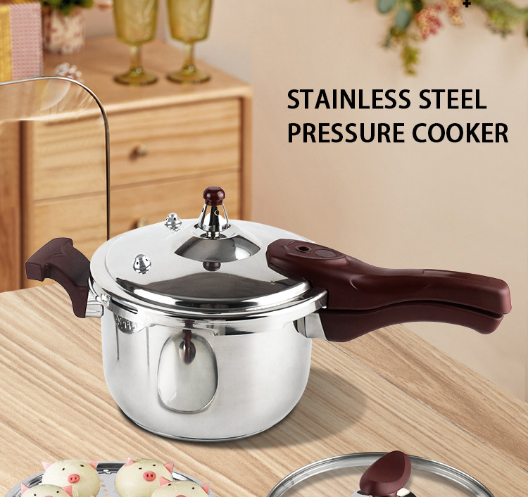 New Arrival 6L Kitchen Cookware Cooking Pots Gas Cooker Stainless Steel High Pressure Cooker With Steamer