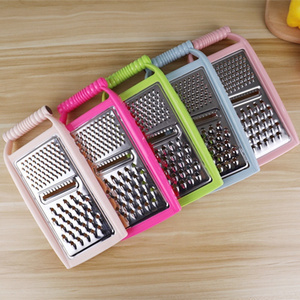 Colorful Multifunctional Vegetable Grater Slicer Julienne Peeler Stainless Steel Potato Fruit Peeler With Plastic Handle