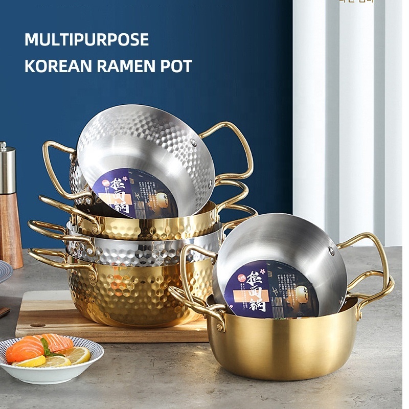 Multi-function Kitchen Cooking Pot Induction Stock Pot Stainless Steel Korean Cookware Soup Pot With Handle