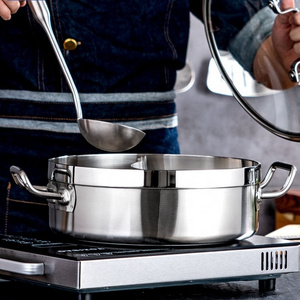 Direct Selling Food Food Grade 304 Stainless Steel Cookware Induction Cooking Pot Multipurpose Hot Pot  Soup Pot With Divider