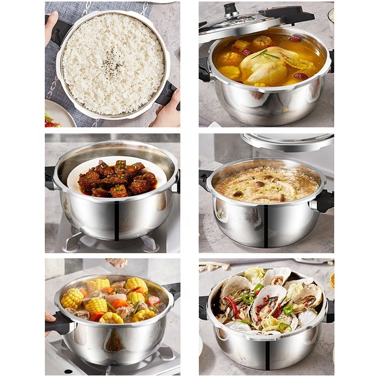 Large Capacity Household Stew Pot Rice Cooker 12L Pressure Pot Gas Stove 18/8 Stainless Steel Cooker Pressure Cookers