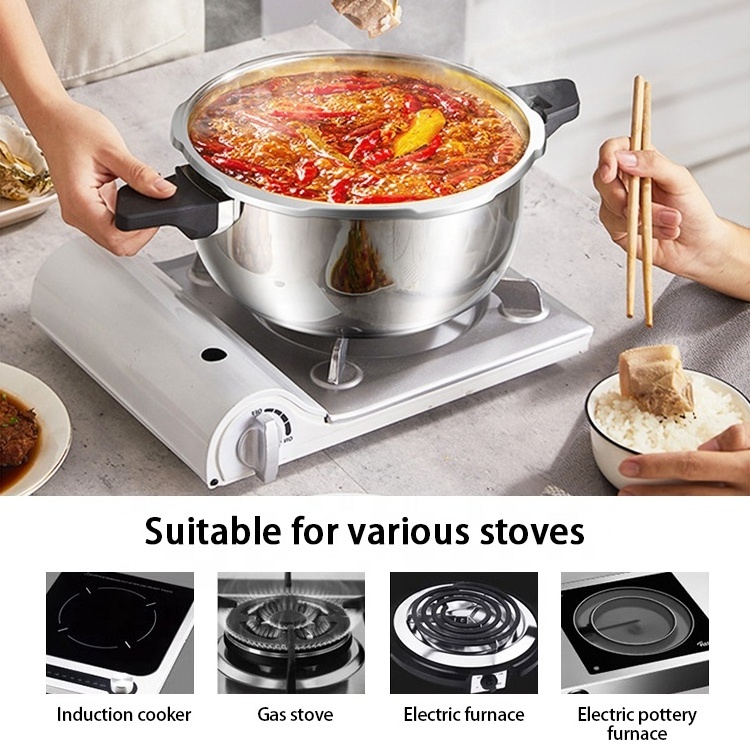 Large Capacity Household Stew Pot Rice Cooker 12L Pressure Pot Gas Stove 18/8 Stainless Steel Cooker Pressure Cookers