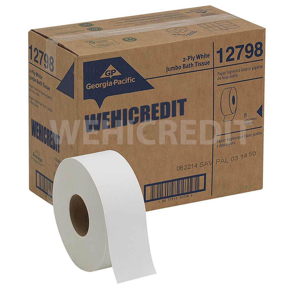 Customizable OEM 1 2 3 single ply soft virgin wood pulp mixed bamboom pulp bulk bathroom airport big jumbo roll toilet paper