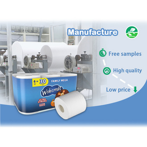 Manufacture 1-5 ply 60g-700g best price  good quality printed baby soft virgin wooden pulp and recycle pulp toilet tissue