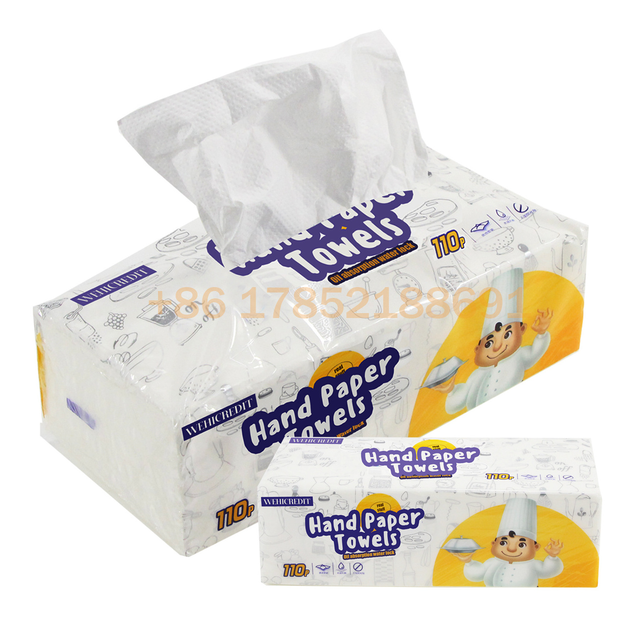 Customizable disposable multifold 2 3 4 5 C V N Z M fold interleave hand paper towel