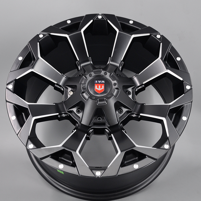 16 17 18 20 inch off-road modified upgraded wheel SUV 4x4 black 6 * 139.7/135 /114.3/130vintage mesh concave design5*127