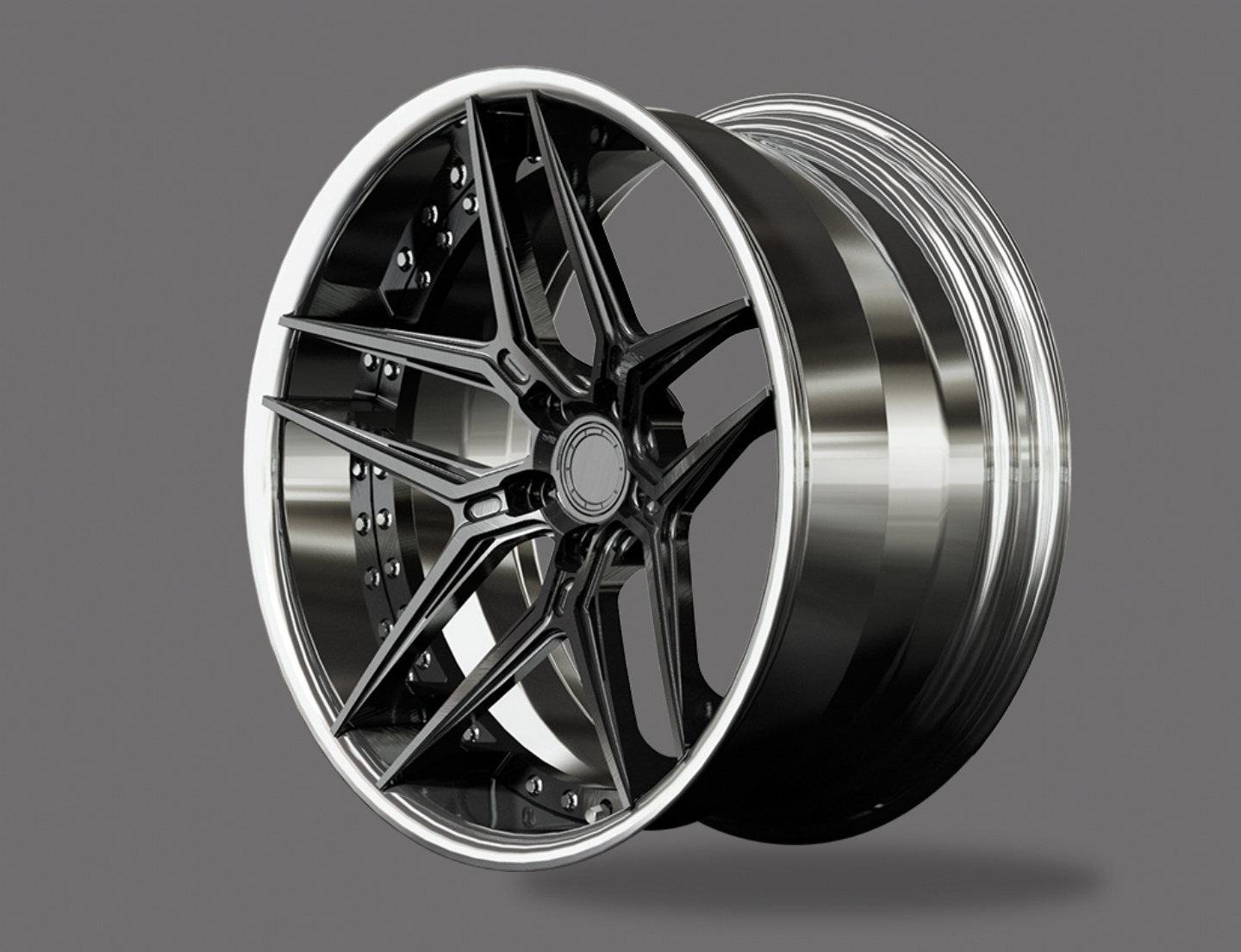 Customized 1 piece 2 piece super deep concave 17/18/19/20/21/22/24/26 5*112 5*114.3 forged alloy wheel  car rim