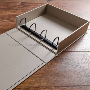 4 Ring cardboard 3  inch Hardcover Organizer presentation folder Binder