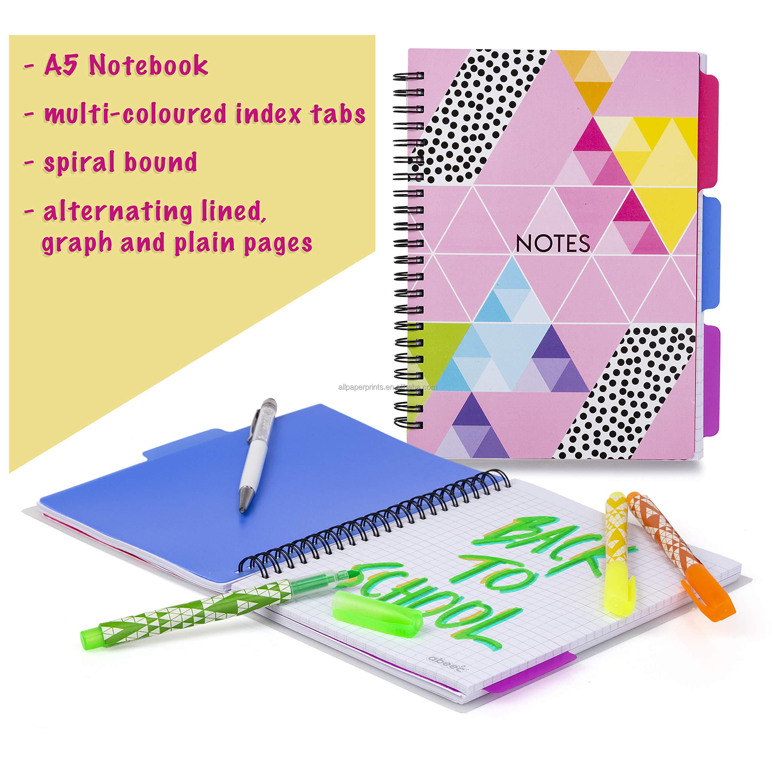 School Supplies for Kids - A5 Notebook, Ballpoint Pen with Stylus Stationery Set