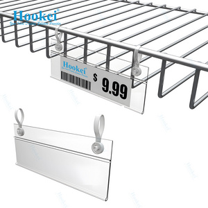 Custom POS Retail Supermarket Shelf Edge Plastic Barcode Price Tag Clip Strip PVC Data Strip Label Holder