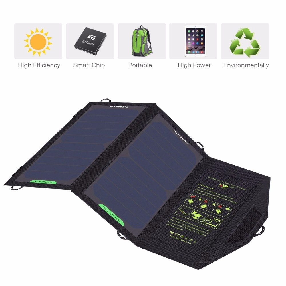 Solar Charger 10W 14W 20W Portable USB Outdoor Solar Panel Charger Foldable Solar Panel for Smartphone