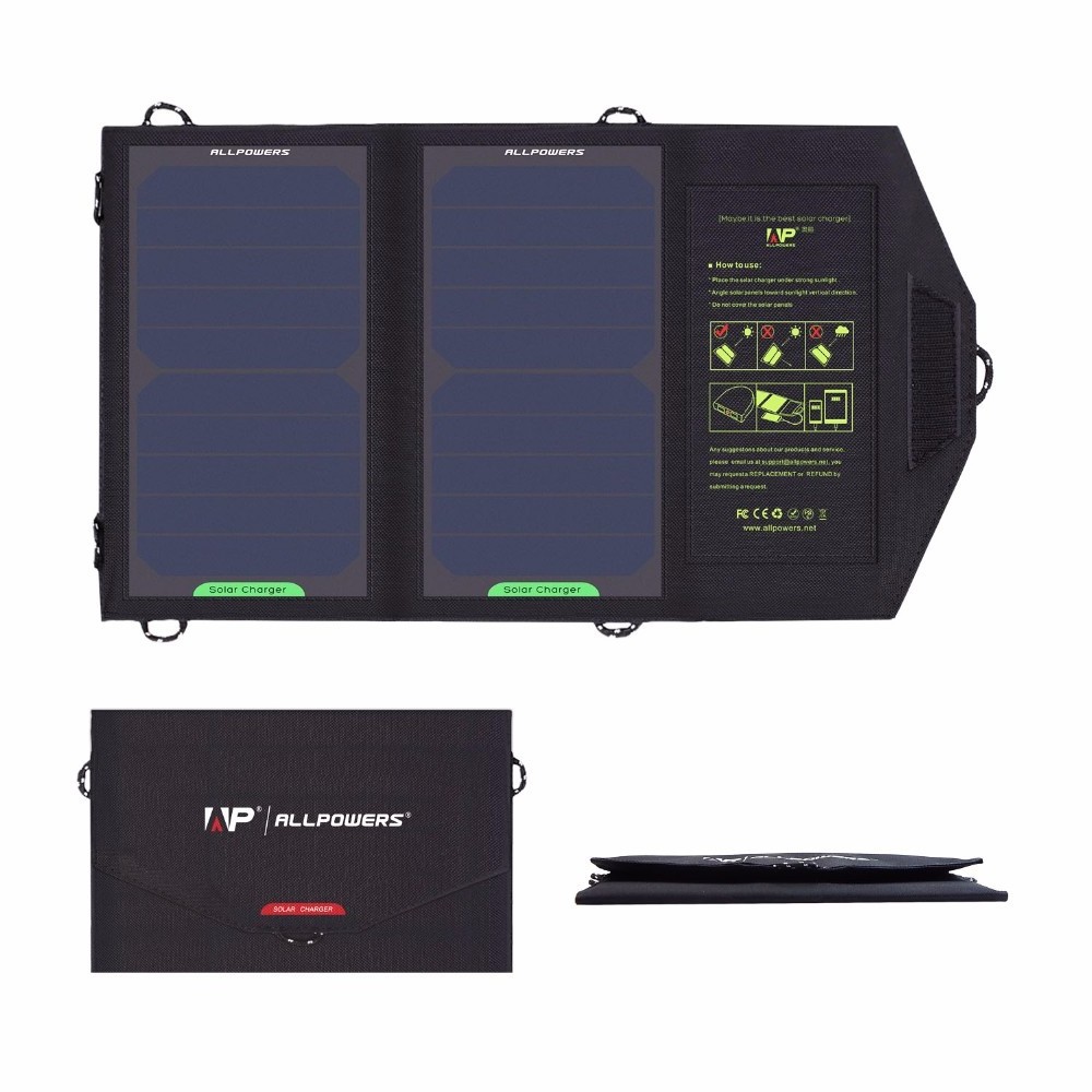 Solar Charger 10W 14W 20W Portable USB Outdoor Solar Panel Charger Foldable Solar Panel for Smartphone