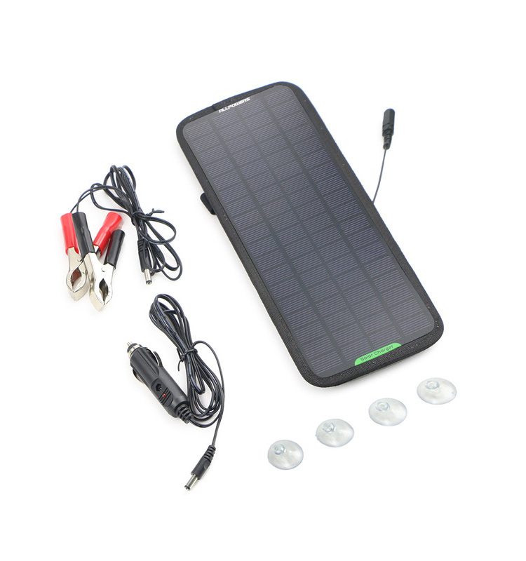 Portable Solar Powered Battery Maintainer For Car Motorcycle Boat Marine Trailer Tractor 12V battery charger