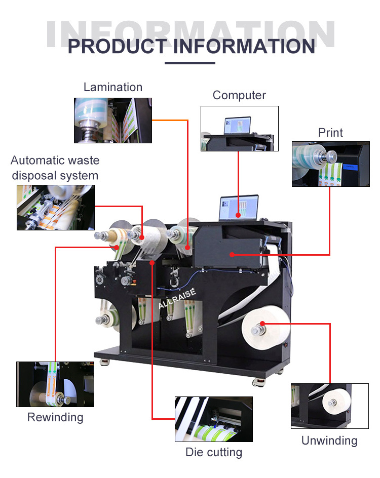 Digital sticker label die cutting machine printing label machine label ...