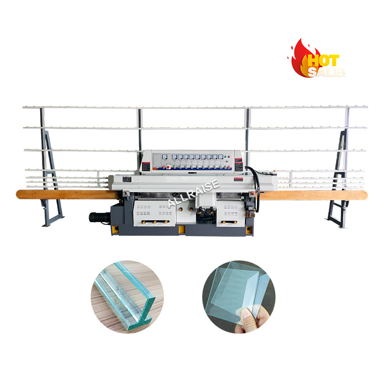 9 Motor Glass Straight Line Edge Beveling Edging Grinder Machine Glass Edge Processing Polishing Grinding Machine