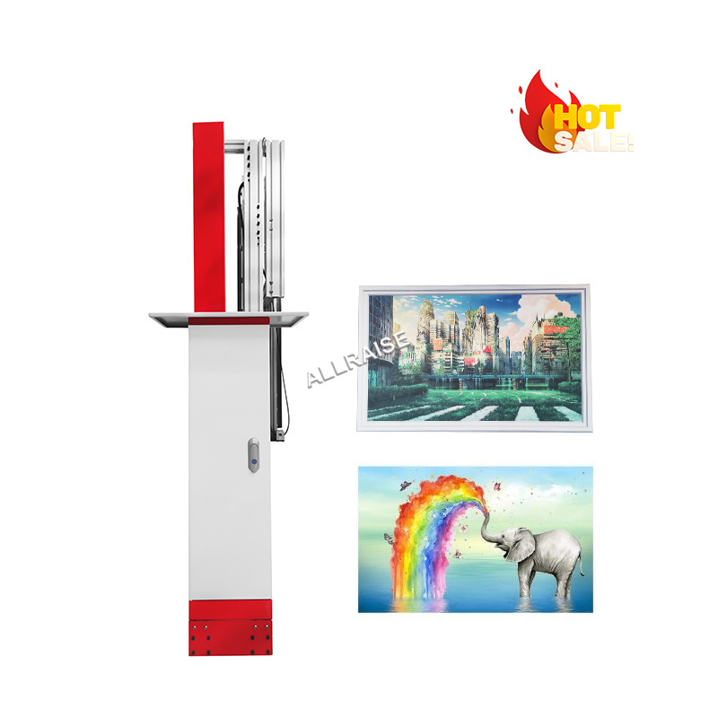 Automatic 2 Meters High Article Home Decor Wall Arts Painting Machine Vertical Wall Printing Machine 3D UV Wall Printing Machine