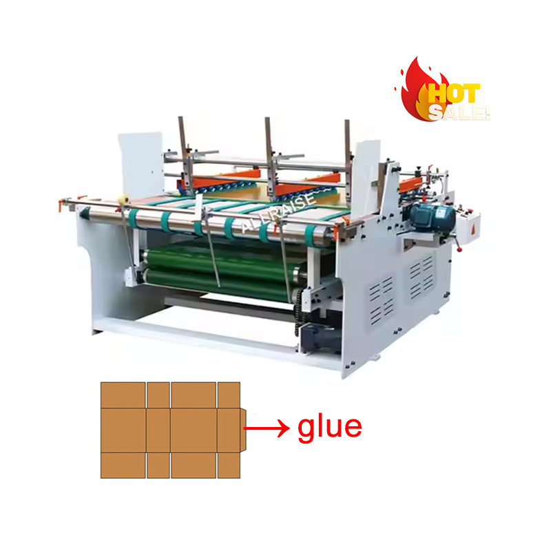 High Speed semi automatic carton cartoon box gluing machine corrugated carton box glue making machine for carton box