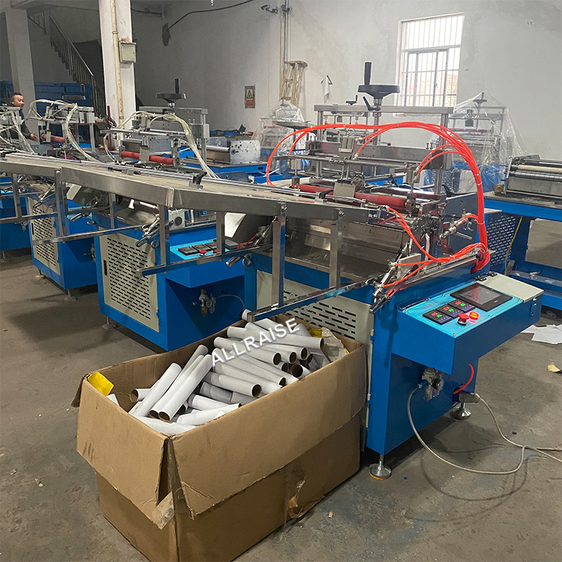 Automatic Paper Label Applicator Machine Composite Paper Bottle Core Tea Can Round Box Hot Melt Glue Paper Tube Labeling Machine