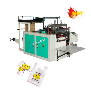 Factory Sales Automatic Plastic T-shirt Bag Shopping Bag Making Machine Cutting and Sealing Machine for Plastic Bags