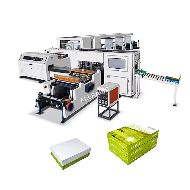 Automatic A4 Copy Paper Cutter Roll To Sheet Slitting Machine A3 A4 Paper Making Cutting Packing Machine with Ream Wrapping