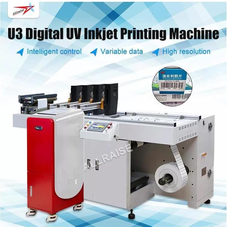 Automatic digital uv inkjet printer sticker label date bar qr batch code printing machine