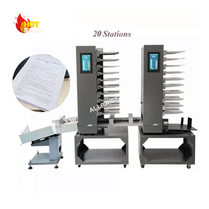 Air Feed Paper Collator 20 Bins Automatic Paper Sheet Collating Machine with Booklet Maker and Trimmer Paper Collating Machine