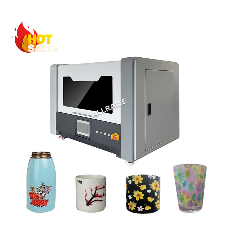 Digital Inkjet UV Metal Plastic Tumbler Cylindrical Cone Cup Printing Machine CMYK Water Cup Glass Ceramic Cylinder UV Printer