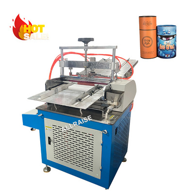 Automatic Paper Label Applicator Machine Composite Paper Bottle Core Tea Can Round Box Hot Melt Glue Paper Tube Labeling Machine