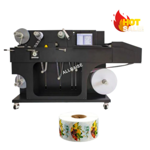 Roll To Roll Digital Label Printing Machine Adhesive Color Label Stickers Printer Die Cutting Slitting  Rewinding Machine