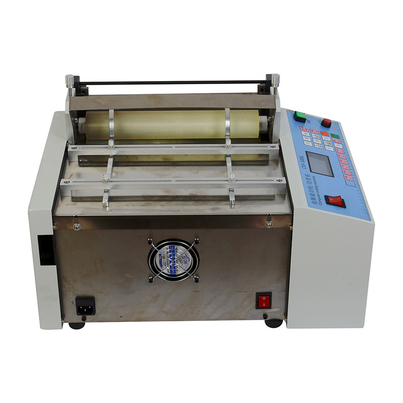 Desktop 300mm Sticker Label Roll Film Cutting Machine Plastic Film Roll To Sheet Cutter