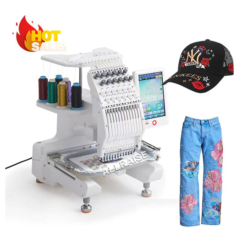 Computerized  Embroidery Machine Cheap Brother Single Head Custom Hats Cap Logo Embroidery Machine 12 15 Needle For T Shirt