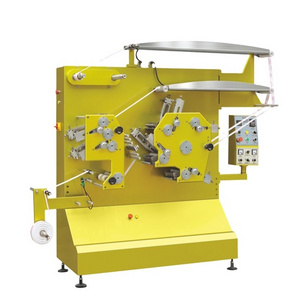 Flexo Fabric Rotary Label Printing Machine Double Side 4 Color Garment Care Flexo Label Printing Machine