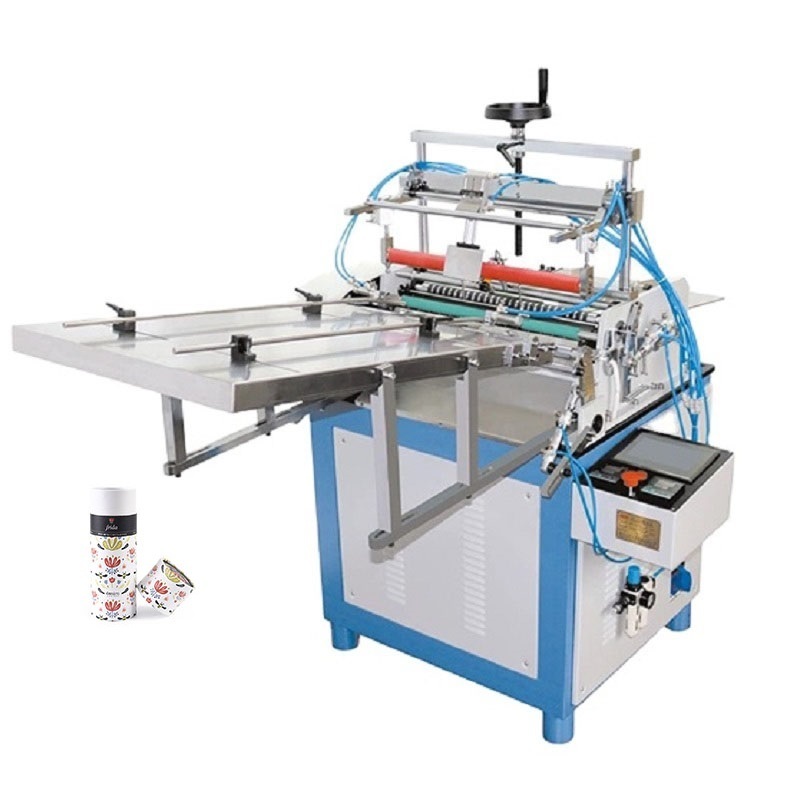 Automatic Hot Melt Glue Paper Pipe Tube Sticker Labeling Machine Paper Cardboard Core Composite Can Round Tube labelling Machine