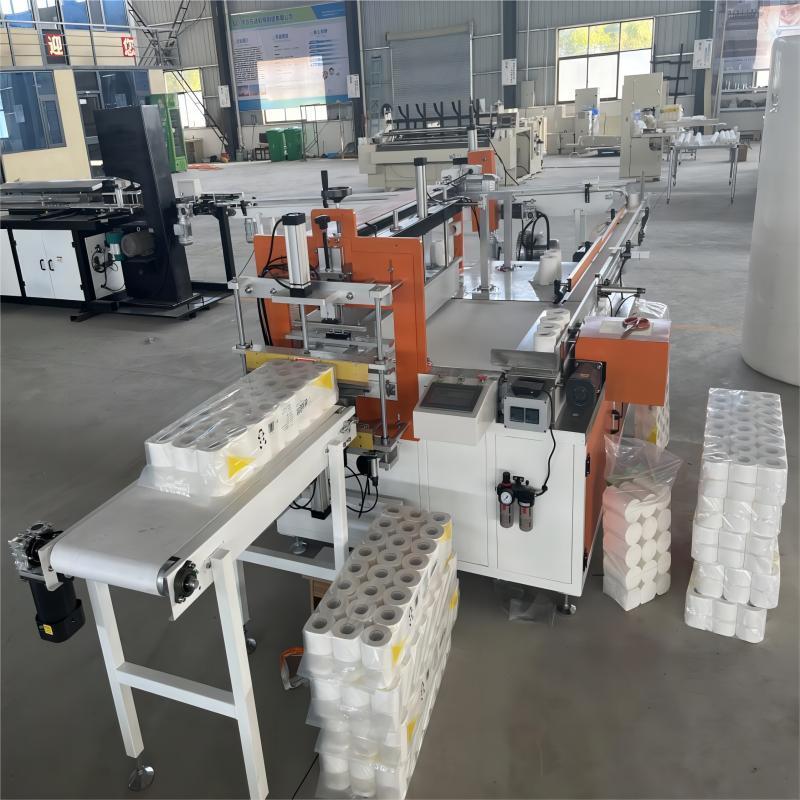 Automatic toilet paper wrapping machine double row toilet paper rolls packaging machine automatic toilet paper packing machine